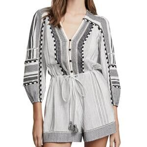 Veronica Beard Bayleise Long Sleeve Cover Up Romper Size XS New With Tags